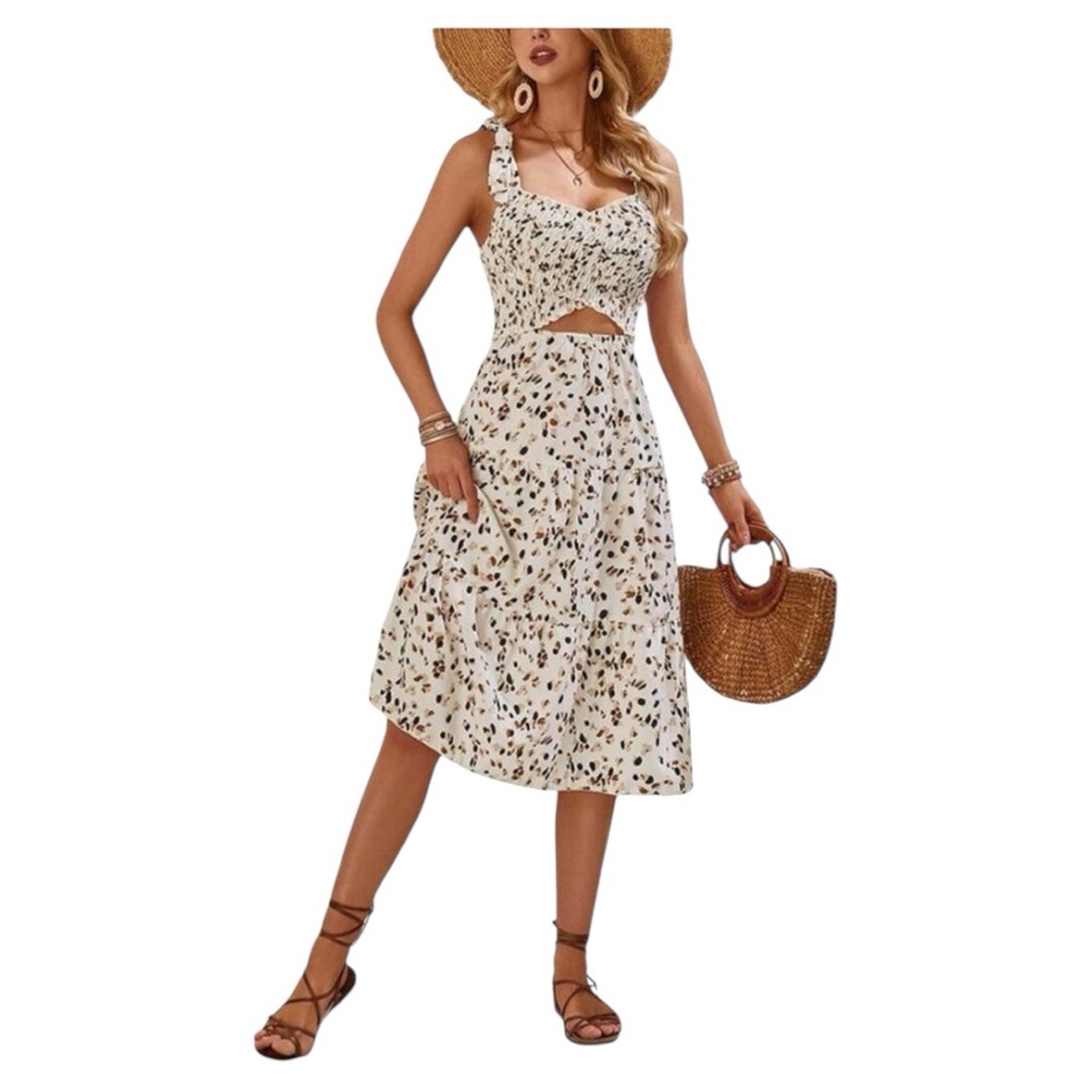 Persea Floral Cutout Midi Dress l Size 6 l Poshmark